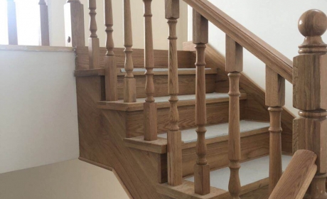 【水一方·小院】鸿基楼梯美国红橡木A款03