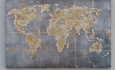 优梵艺术美式欧式简约卧室客厅世界版图