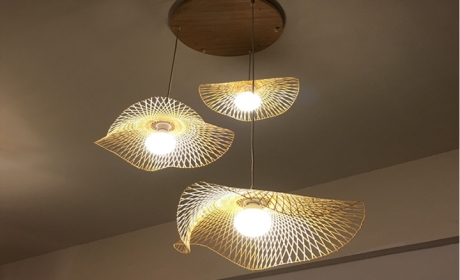 禅意竹编创意灯