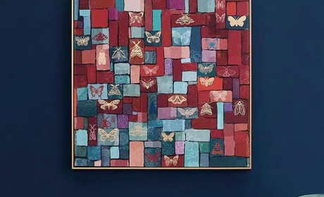 正方形带框架方格装饰画组合摆件背景墙壁挂