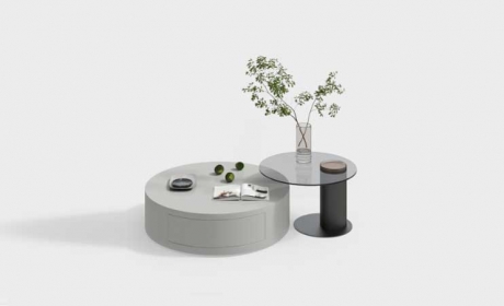 意式圆形茶几组合