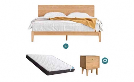 北欧橡木1.8米双人床